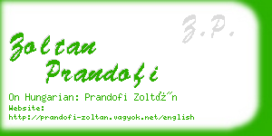 zoltan prandofi business card